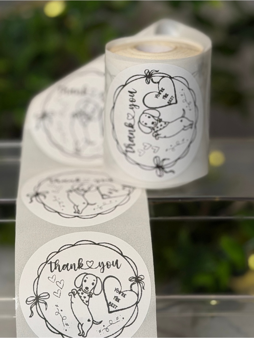 Thank You Dachshund Sticker 2” Round 200 Pack Small Business Packaging Cute - Picture 6 of 10